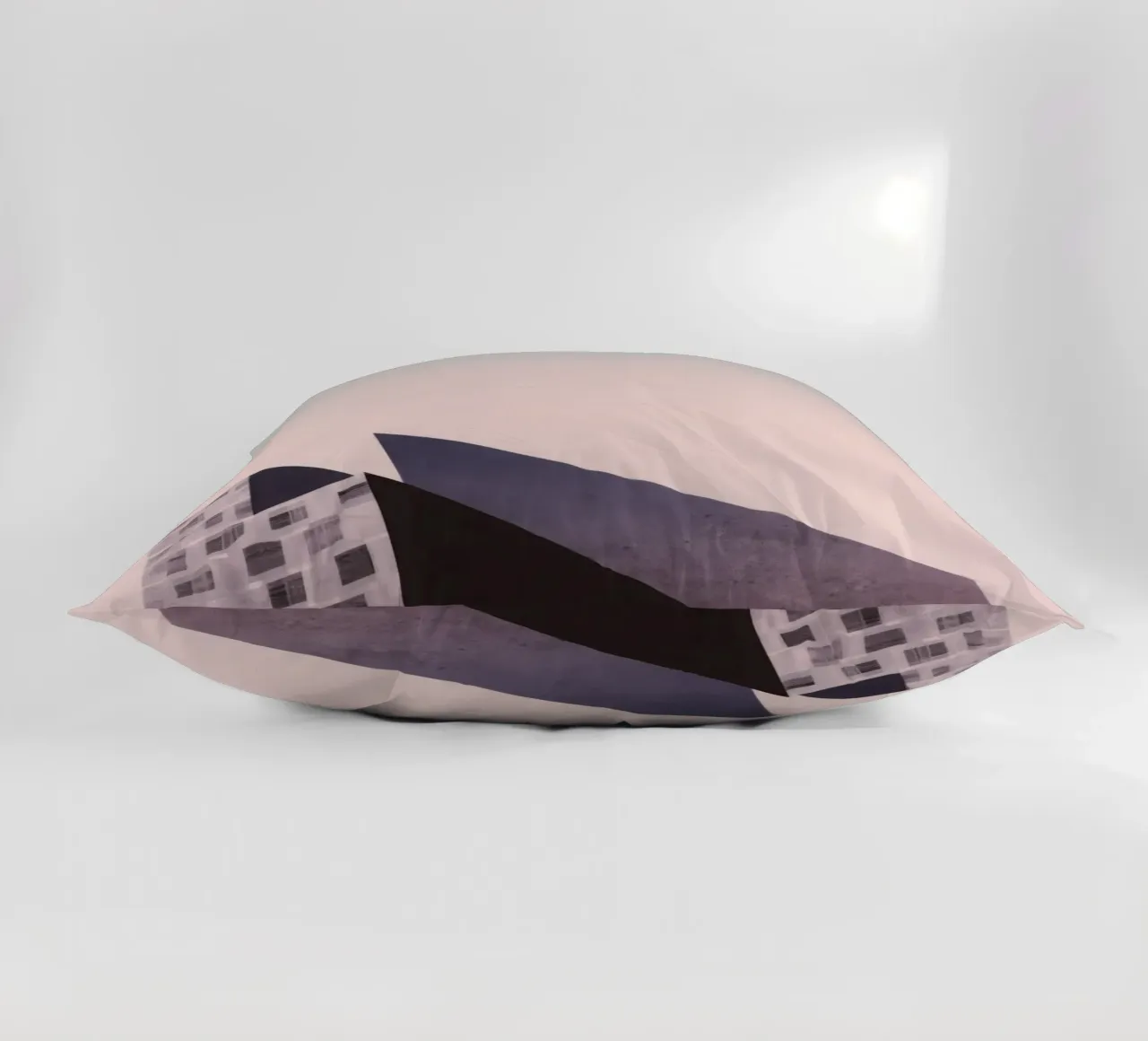 Pink geometry - Copenhagen sharp and soft decorative cushion by Affiches Minimalistes