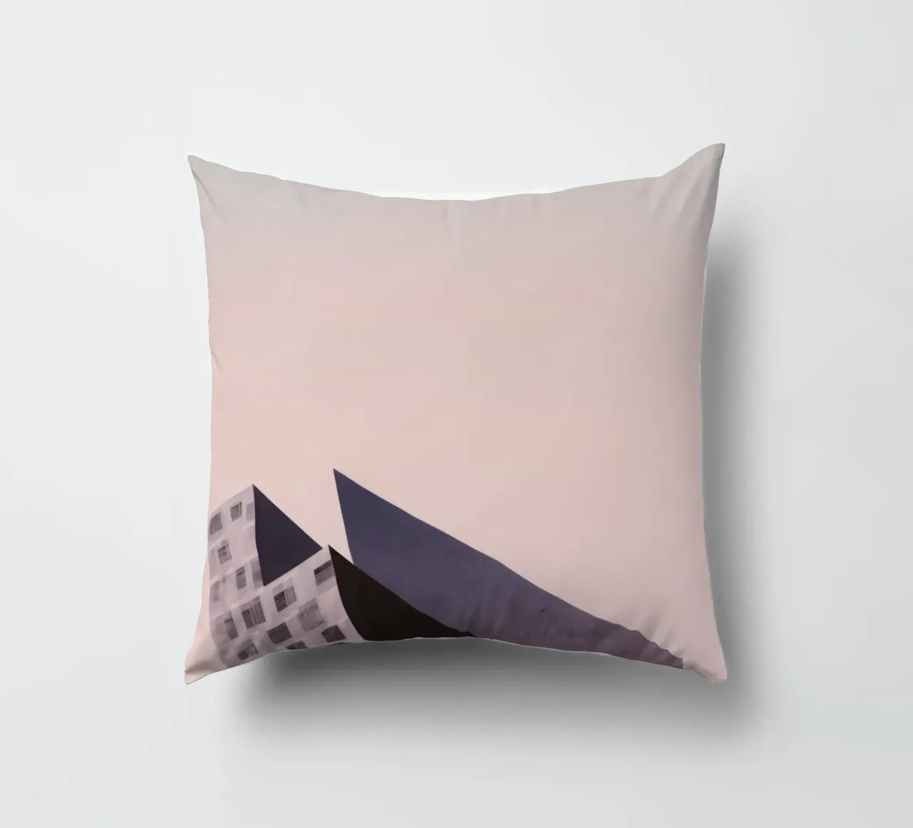 Pink geometry - Copenhagen sharp and soft decorative cushion by Affiches Minimalistes