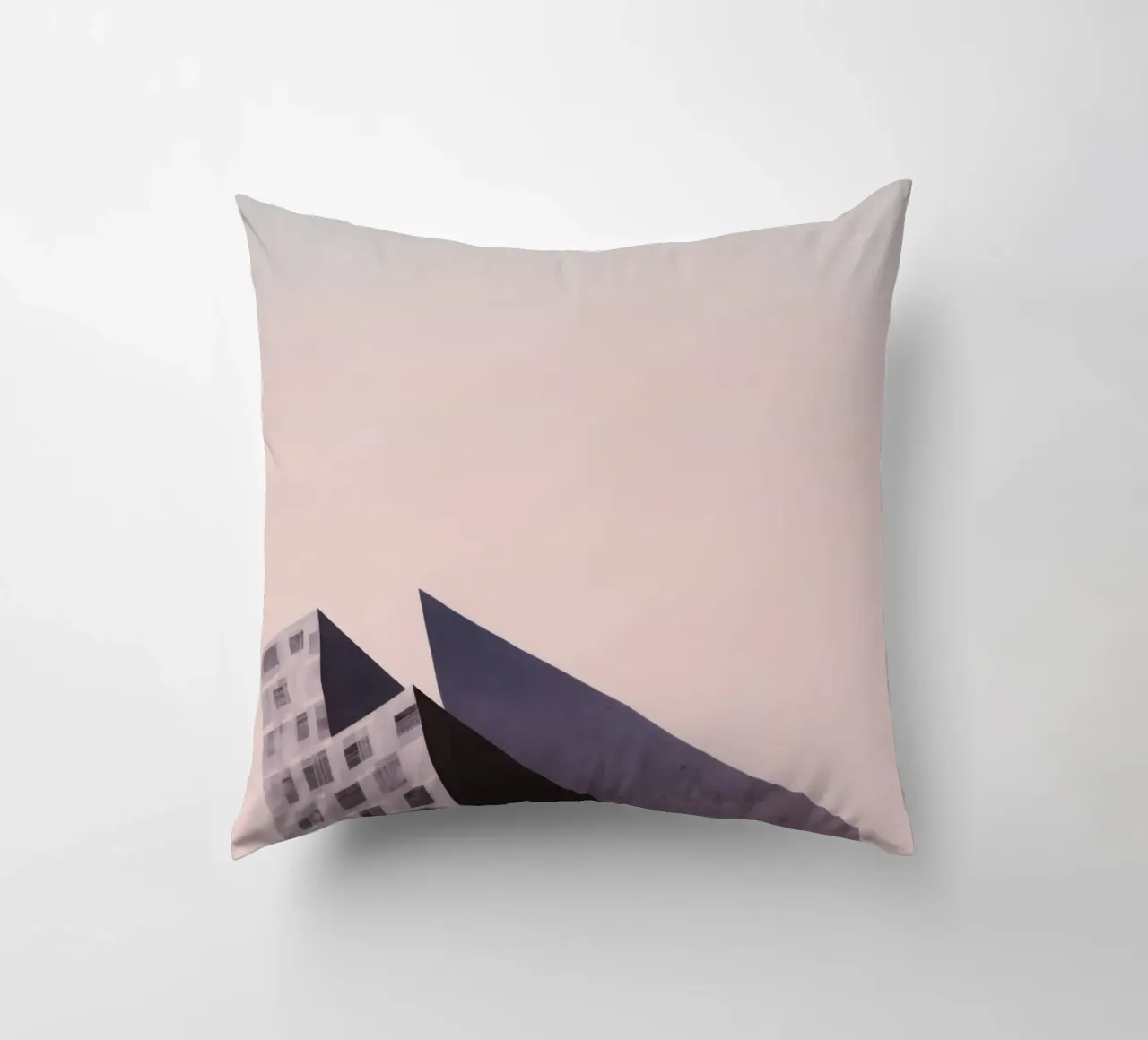 Pink geometry - Copenhagen sharp and soft decorative cushion by Affiches Minimalistes