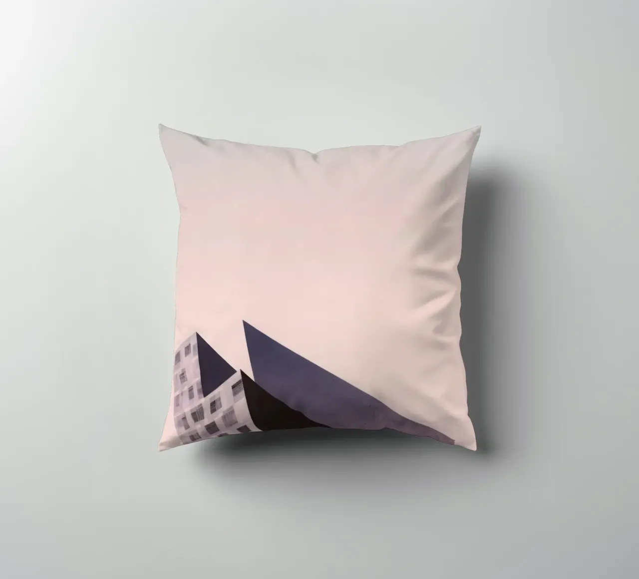 Pink geometry - Copenhagen sharp and soft decorative cushion by Affiches Minimalistes