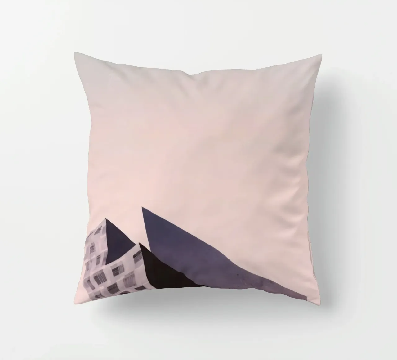 Pink geometry - Copenhagen sharp and soft decorative cushion by Affiches Minimalistes