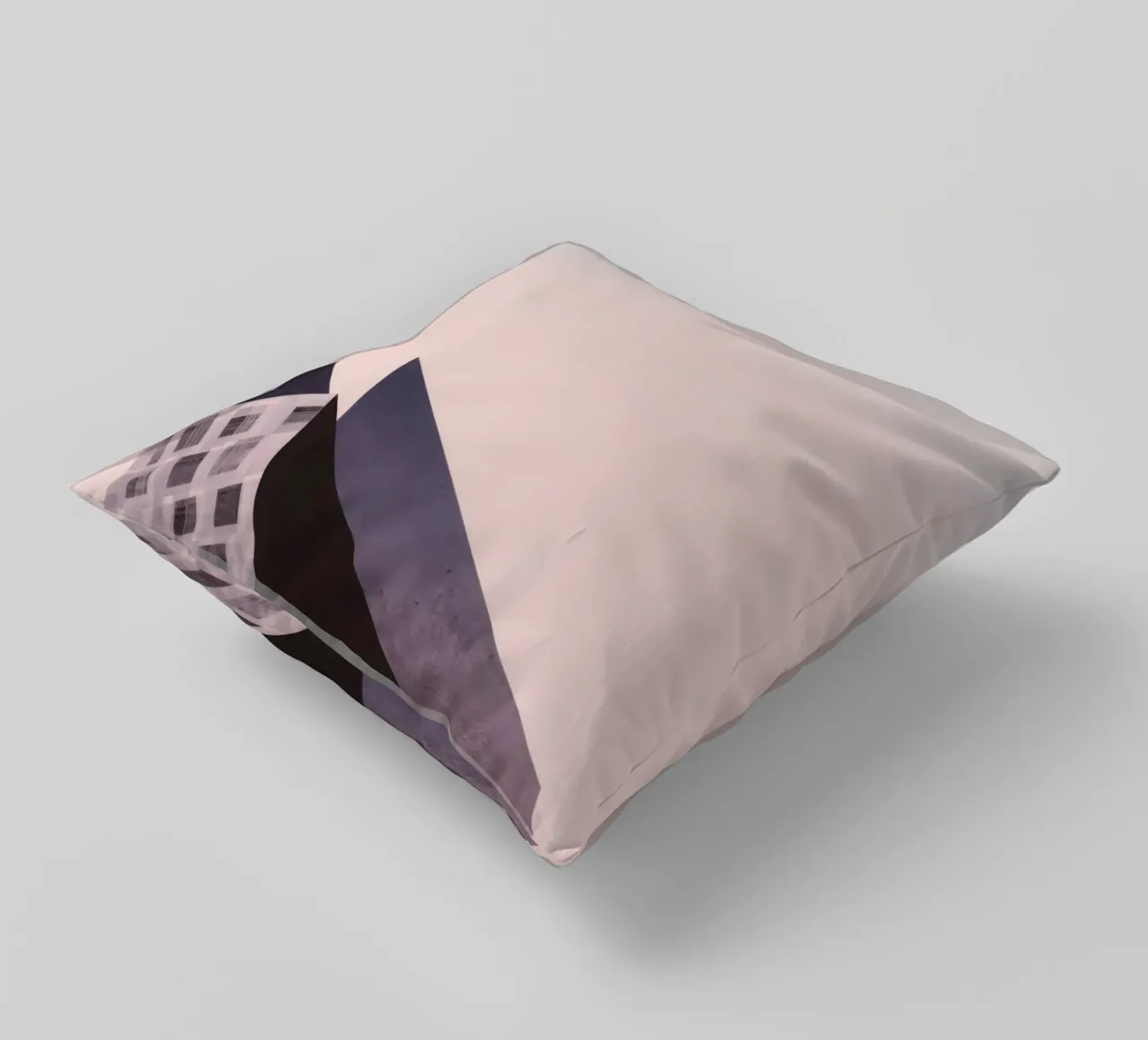 Pink geometry - Copenhagen sharp and soft decorative cushion by Affiches Minimalistes