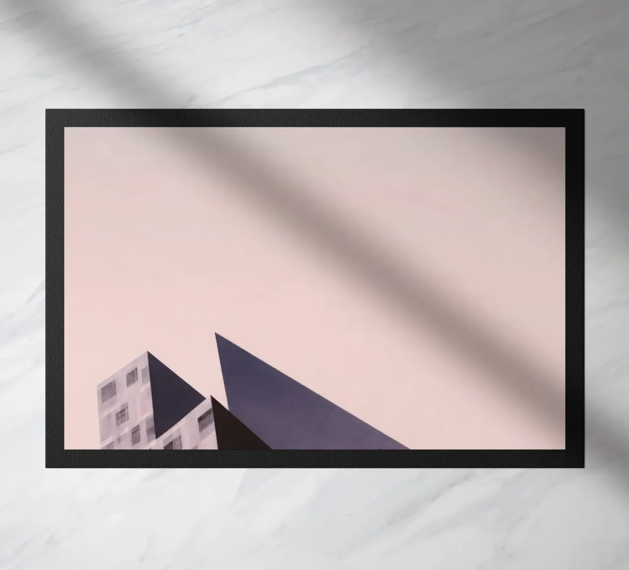 Pink geometry - Copenhagen sharp and soft doormat by Affiches Minimalistes