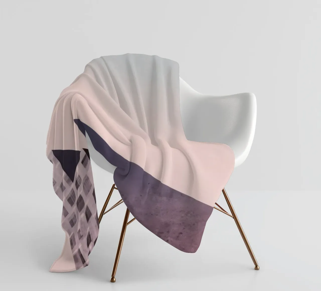 Pink geometry - Copenhagen sharp and soft fleece blanket by Minimalistic