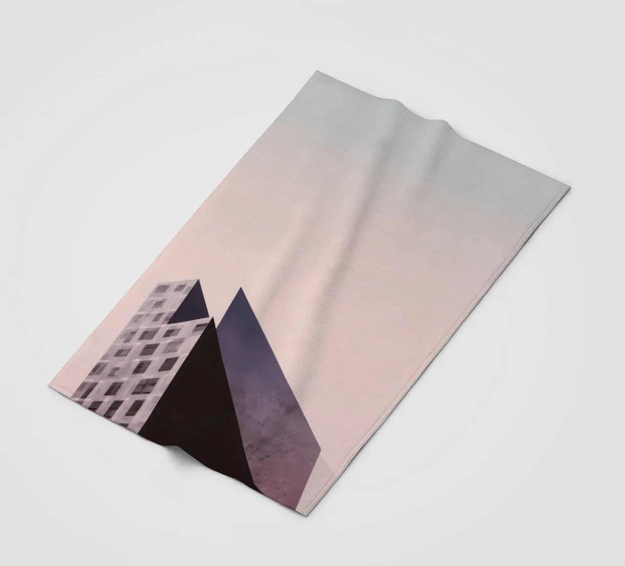 Pink geometry - Copenhagen sharp and soft fleece blanket by Minimalistic