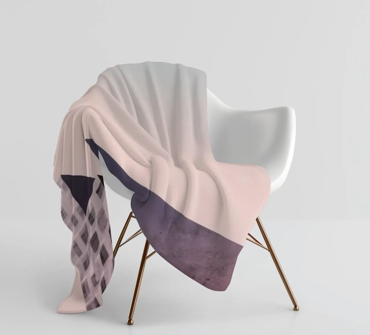Pink geometry - Copenhagen sharp and soft fleece blanket by Minimalistic