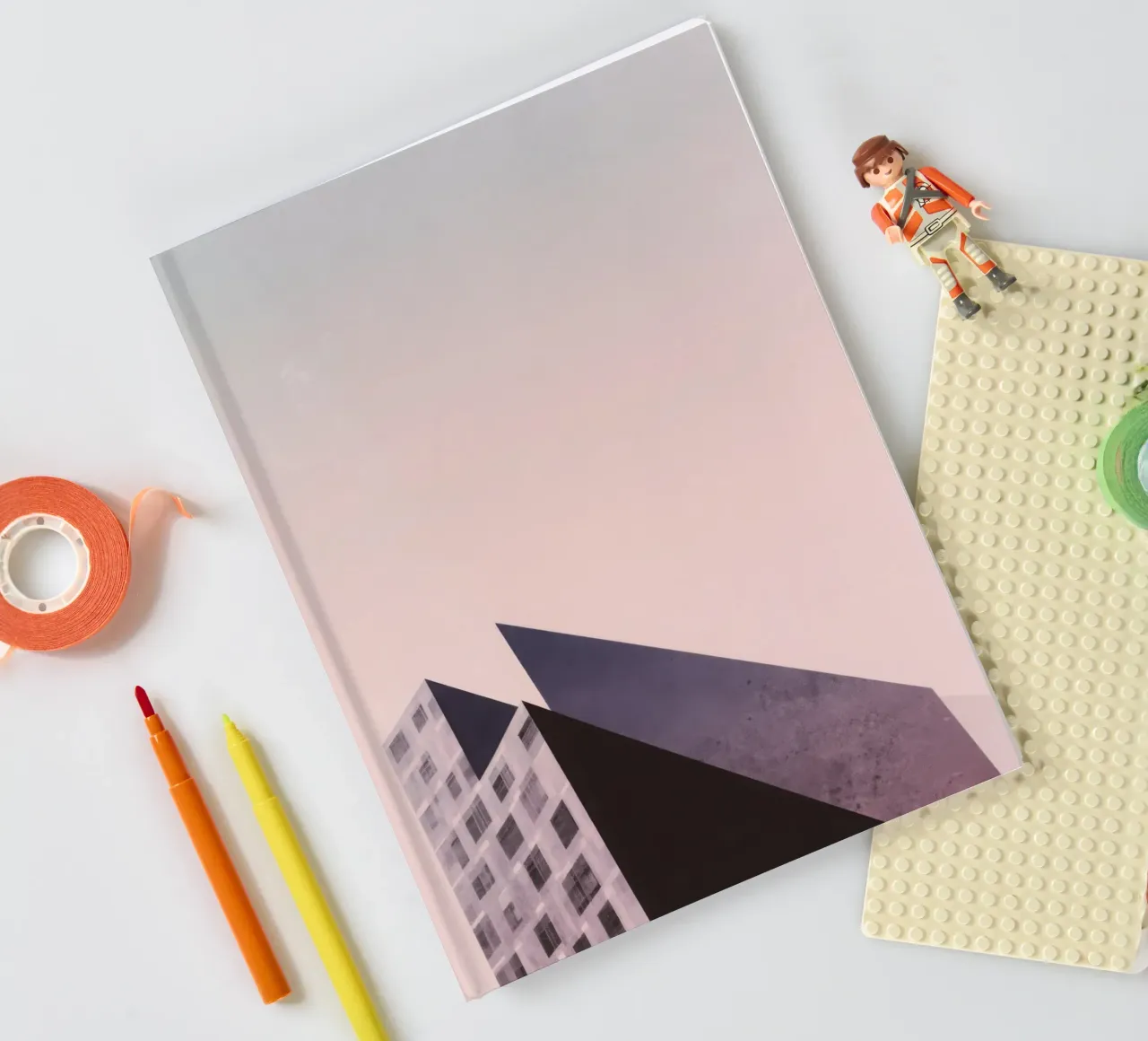 Géométrie rose – Copenhague tranchante et douce carnet de notes de Minimalistic