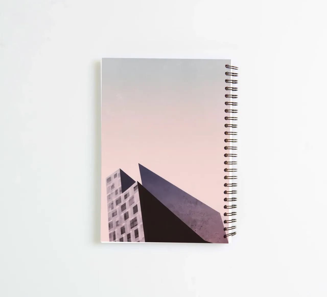 Pink geometry - Copenhagen sharp and soft spiral notebook by Minimalistic