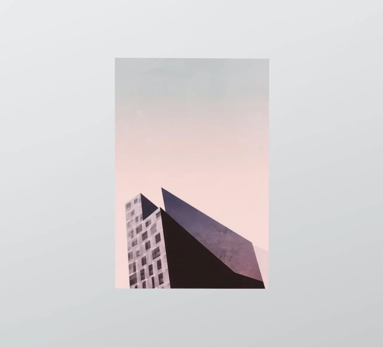 Pink geometry - Copenhagen sharp and soft sticker by Affiches Minimalistes