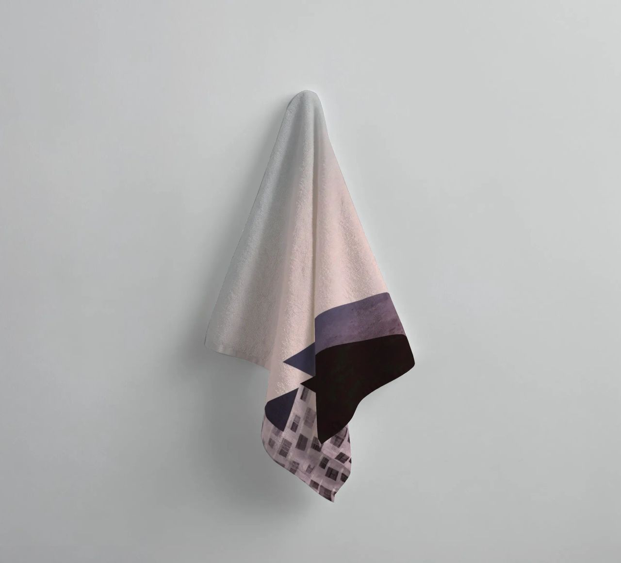 Pink geometry - Copenhagen sharp and soft towel by Minimalistic