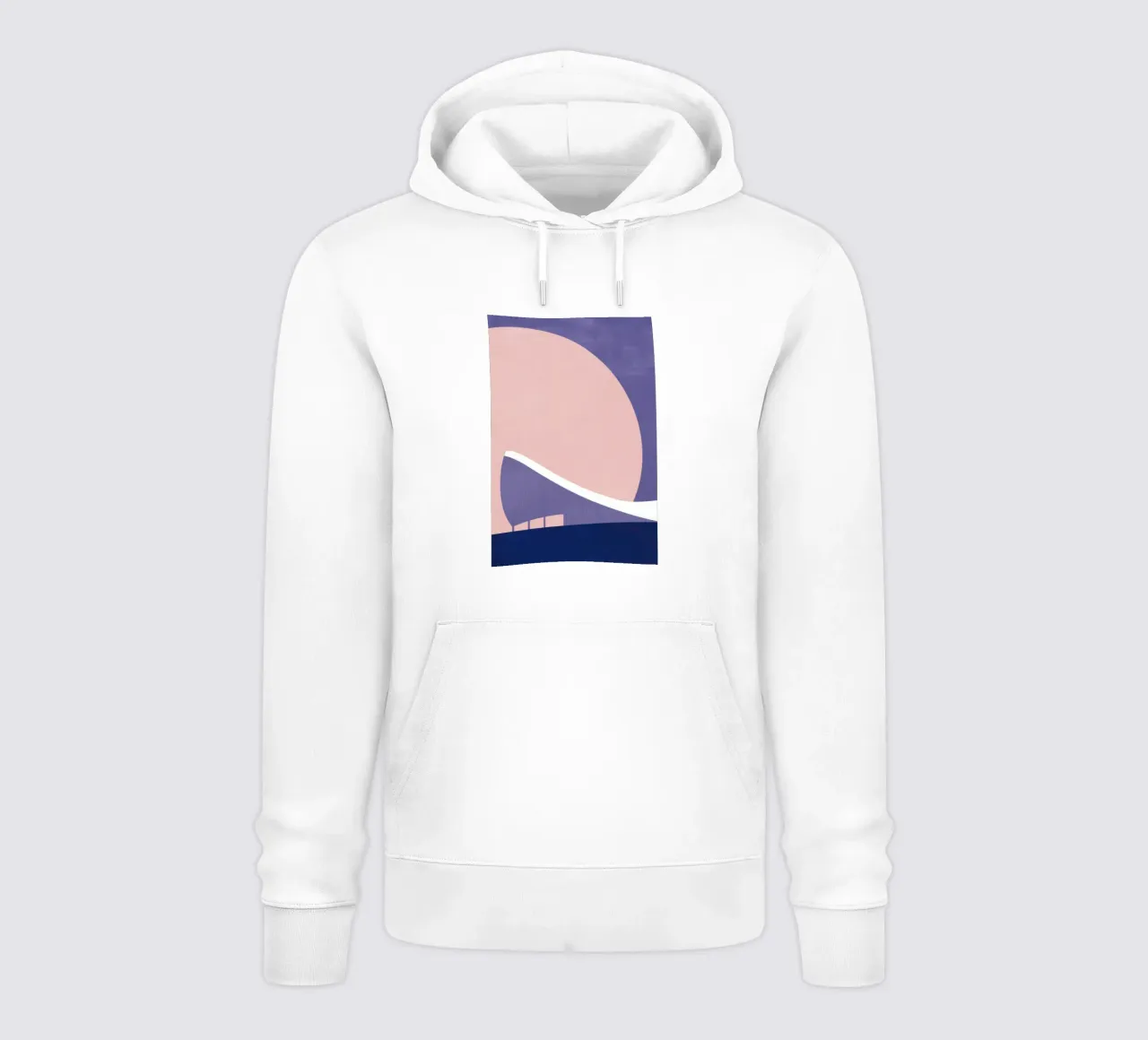 Helsinki Solar - Nordische Linien in der Abenddämmerung Hoodie von Affiches Minimalistes