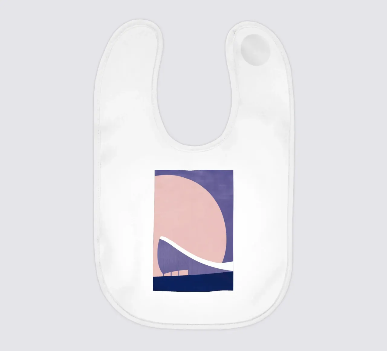 Helsinki Solar - Nordische Linien in der Abenddämmerung Babylätzchen von Affiches Minimalistes