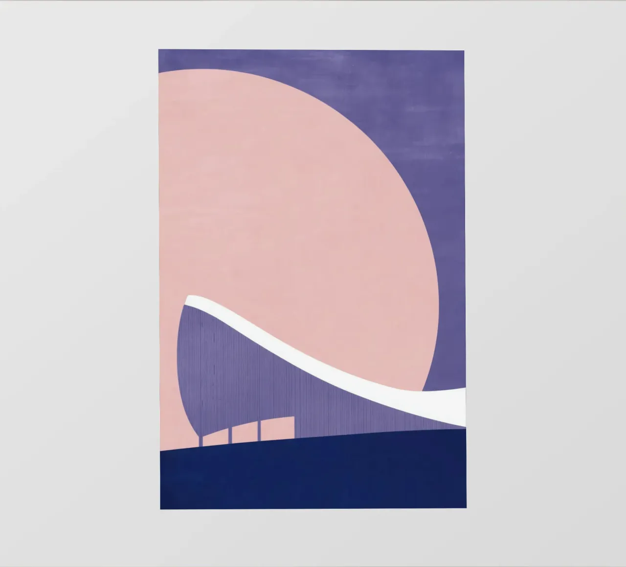 Solar Helsinki - Nordic lines at dusk pvc cover by Affiches Minimalistes