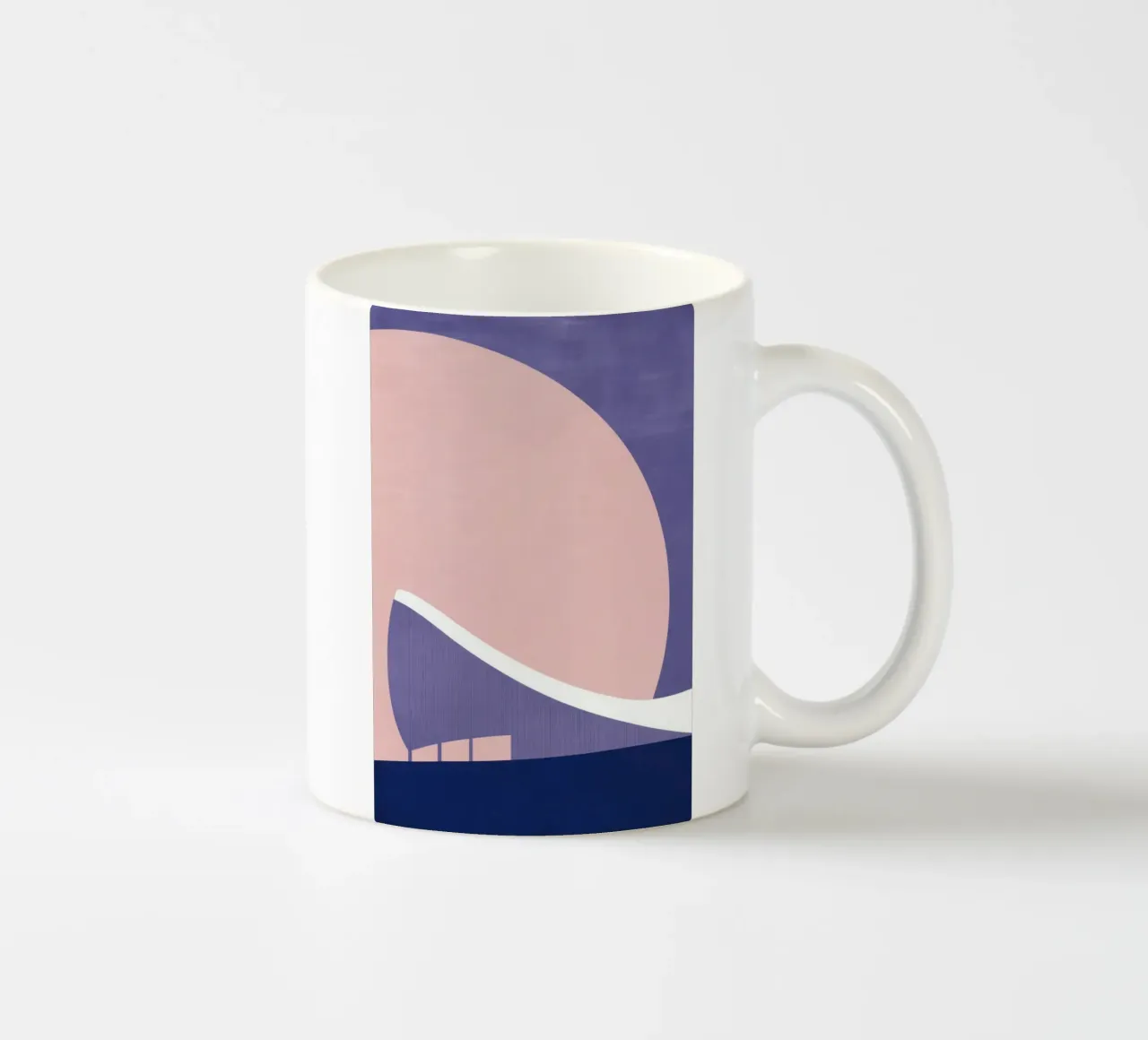 Solar Helsinki - Nordic lines at dusk ceramic mug by Affiches Minimalistes