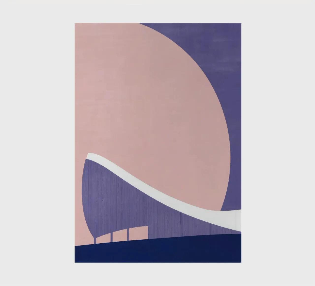 Solar Helsinki - Nordic lines at dusk notebook by Affiches Minimalistes