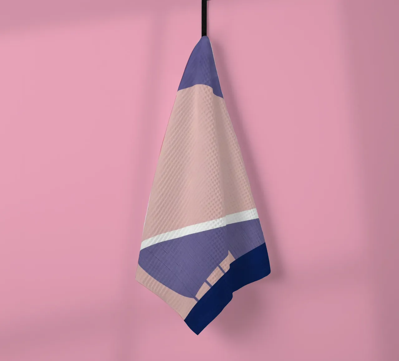 Solar Helsinki - Nordic lines at dusk tea towel by Affiches Minimalistes