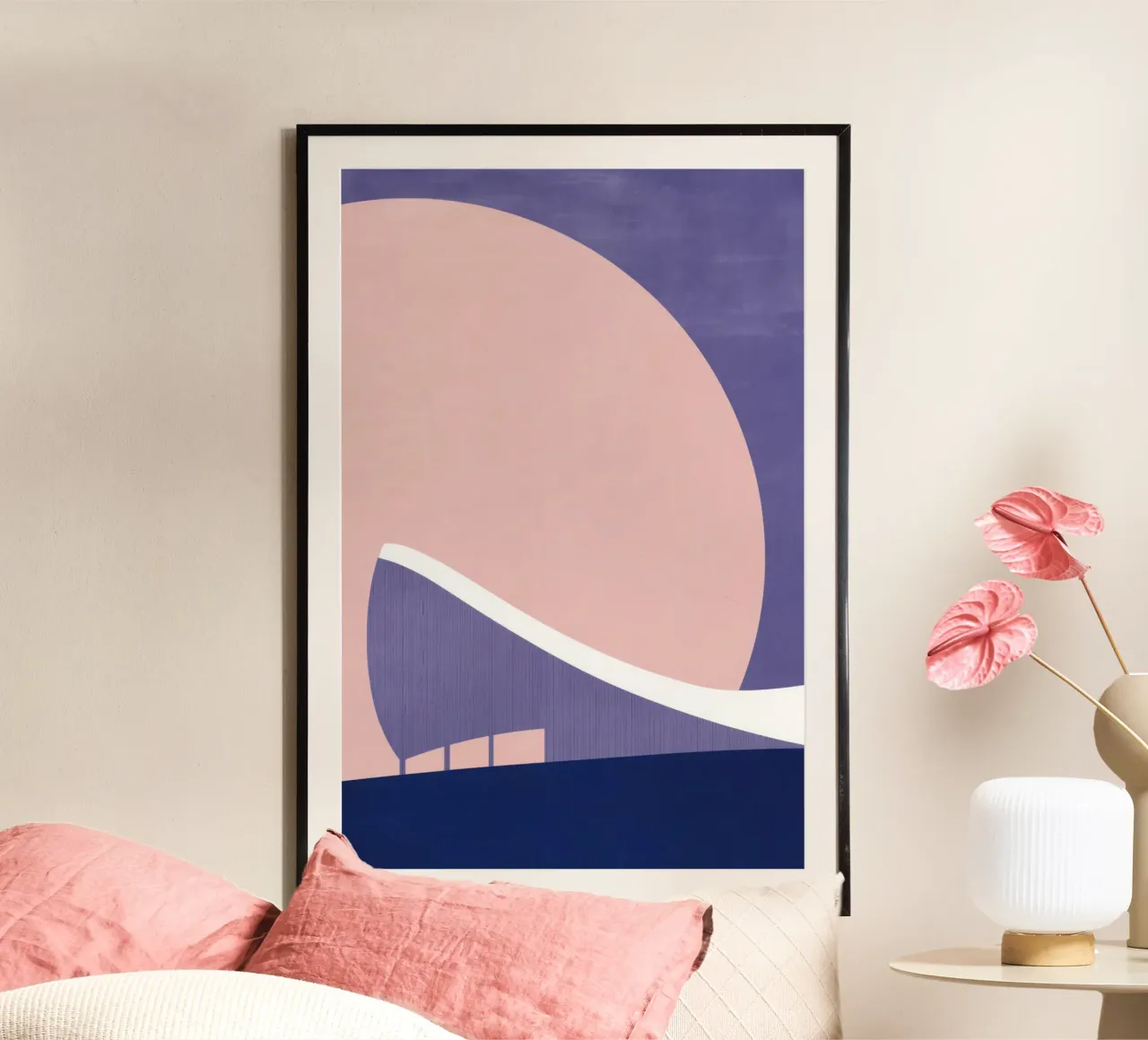 Solar Helsinki - Nordic lines at dusk hahnemühle by Affiches Minimalistes