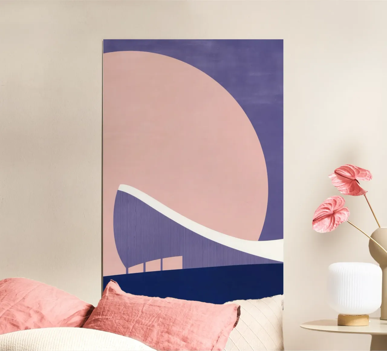 Solar Helsinki - Nordic lines at dusk hahnemühle by Affiches Minimalistes