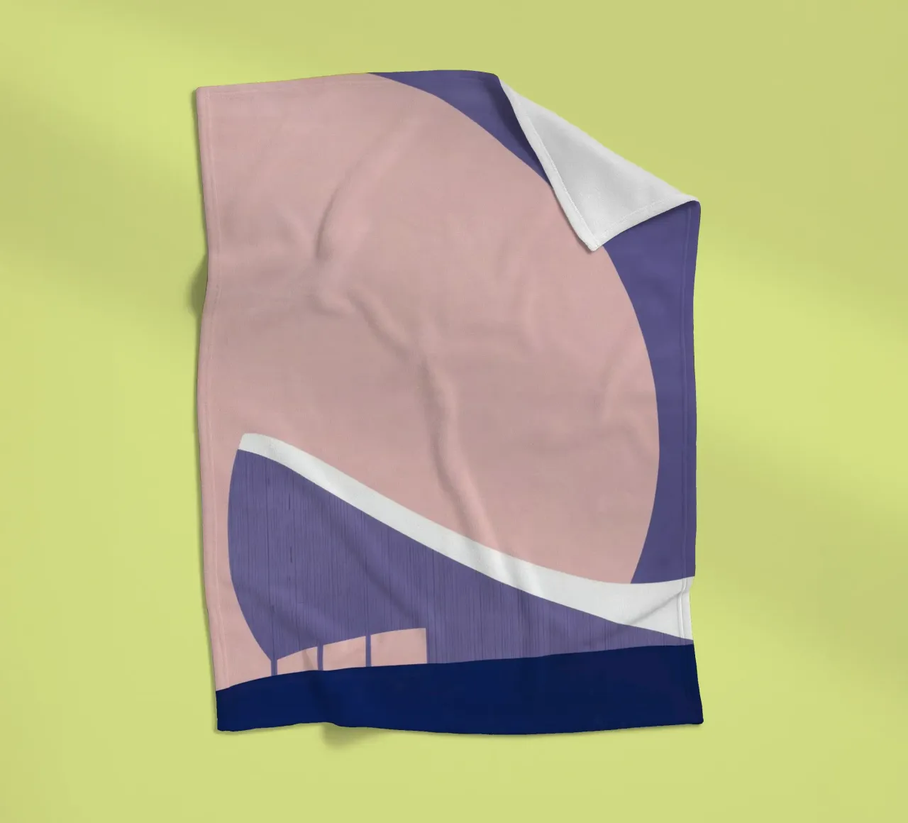 Solar Helsinki - Nordic lines at dusk fleece blanket by Affiches Minimalistes