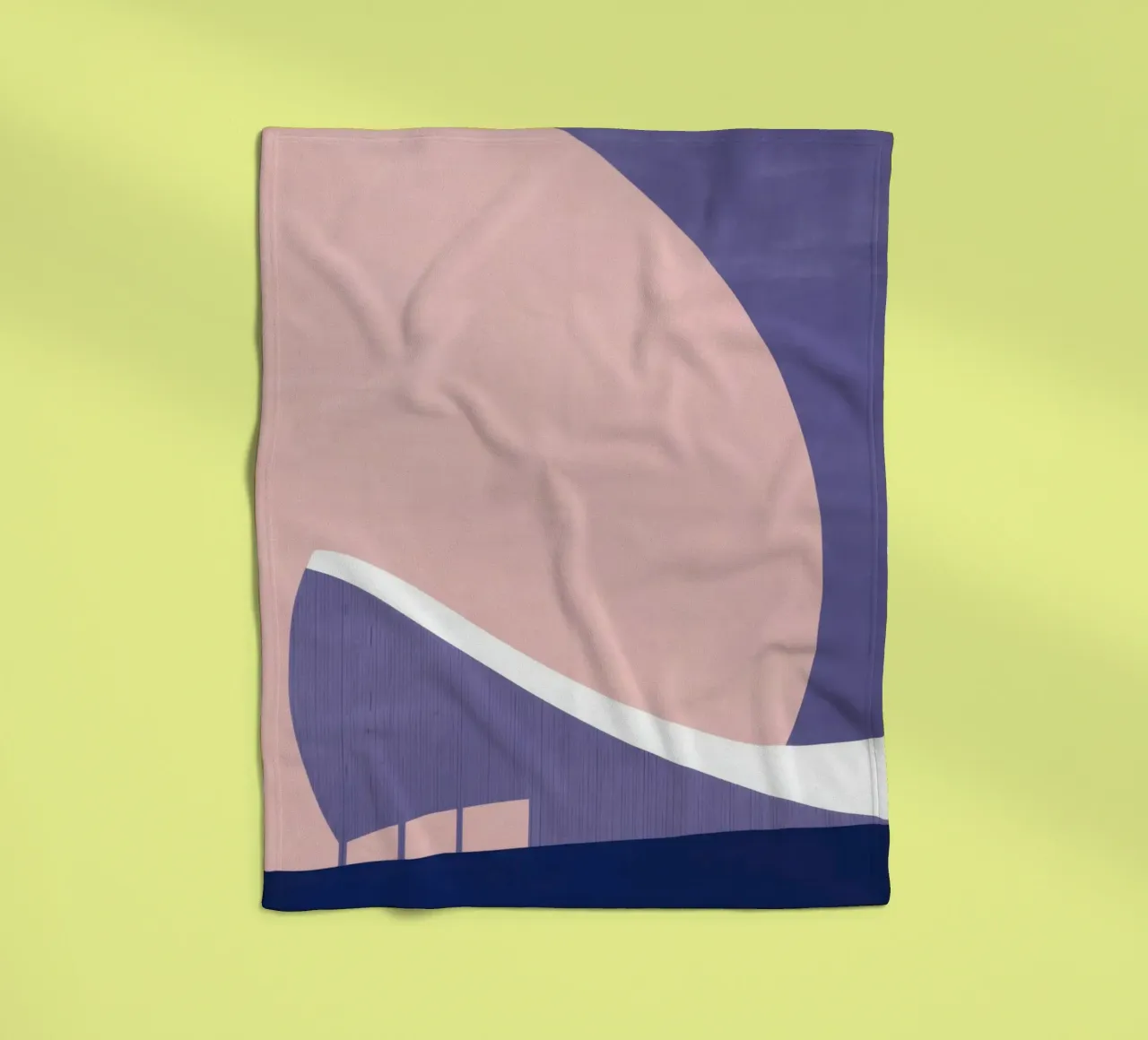 Solar Helsinki - Nordic lines at dusk fleece blanket by Affiches Minimalistes