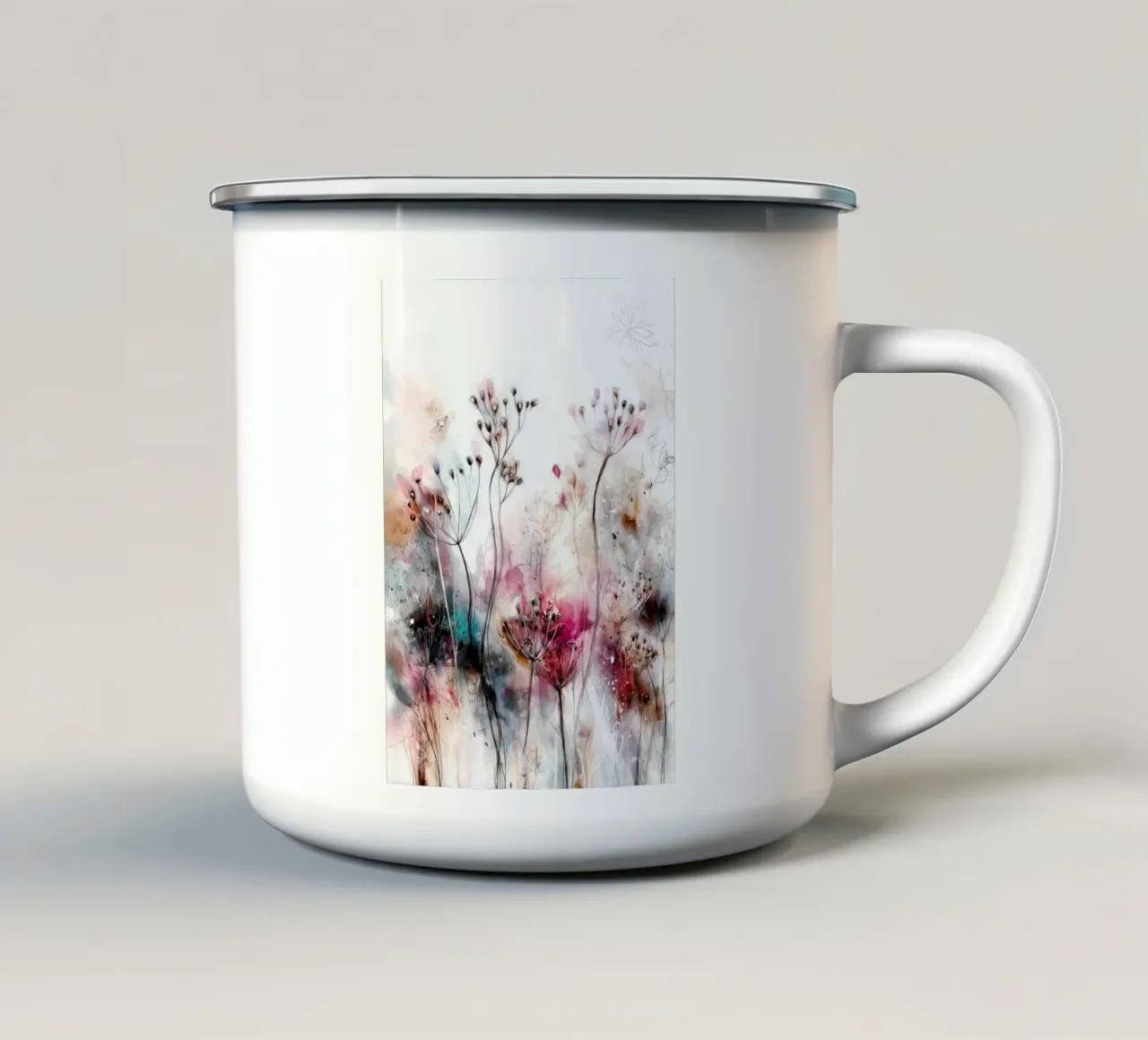 Fiori di campo magici tazza in smalto da Justyna Jaszke JBJart