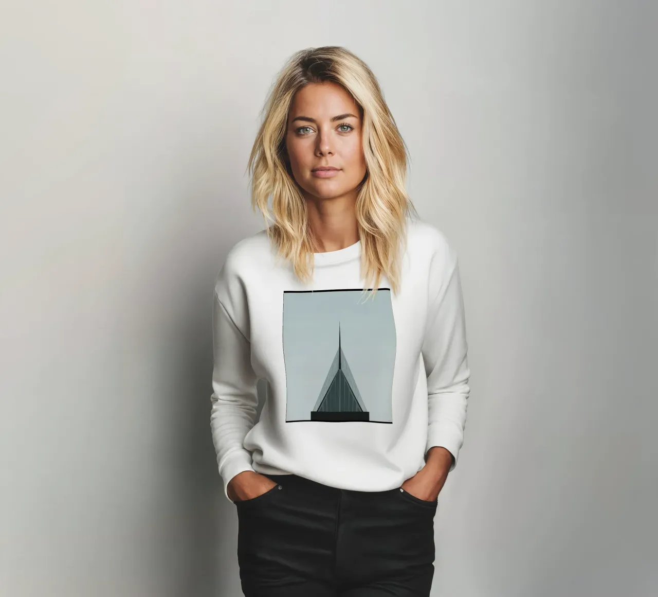 Oslo Vertical - The razor-sharp beauty of architecture sweatshirt by Minimalistic