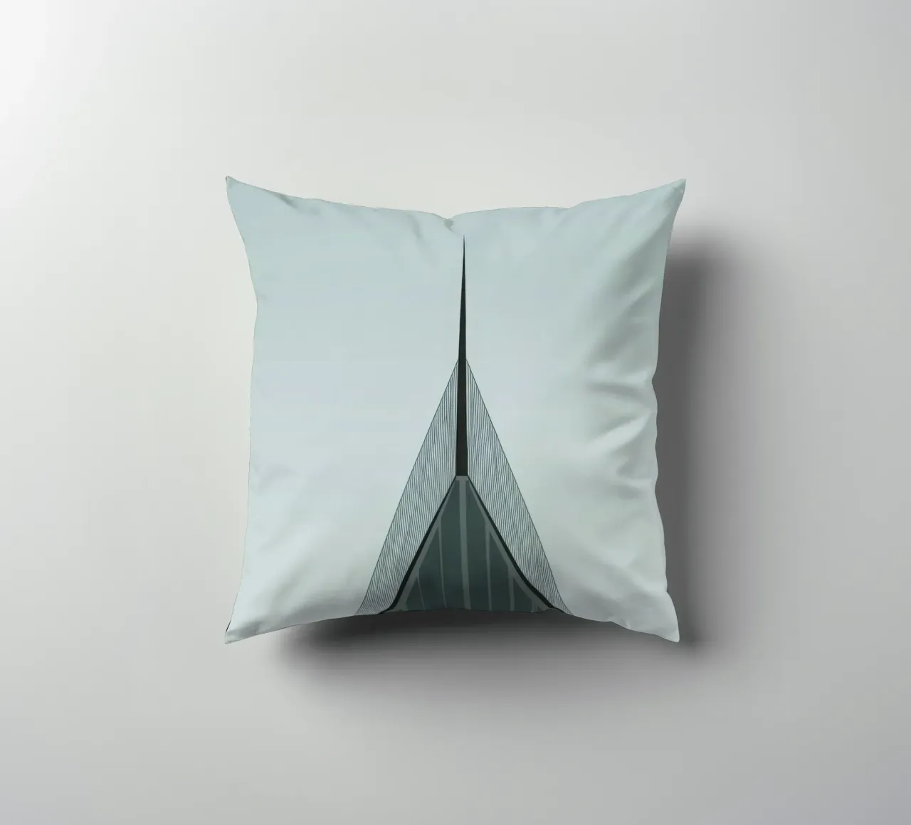 Oslo Vertical - The razor-sharp beauty of architecture decorative cushion by Minimalistic