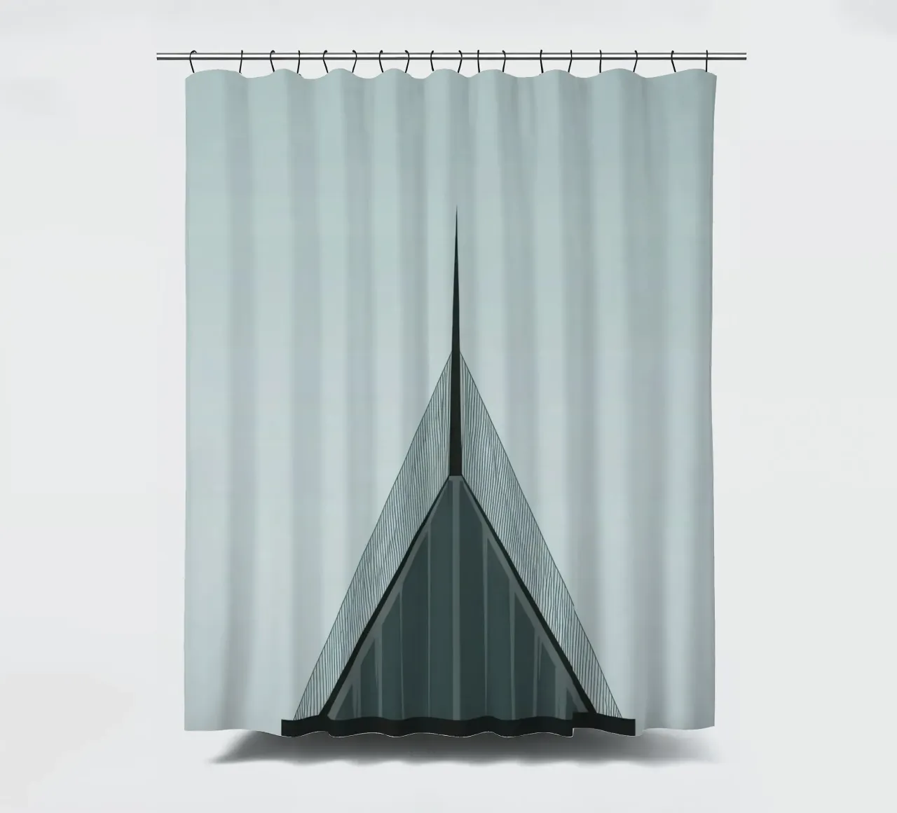 Oslo Vertical - The razor-sharp beauty of architecture shower curtain by Minimalistic