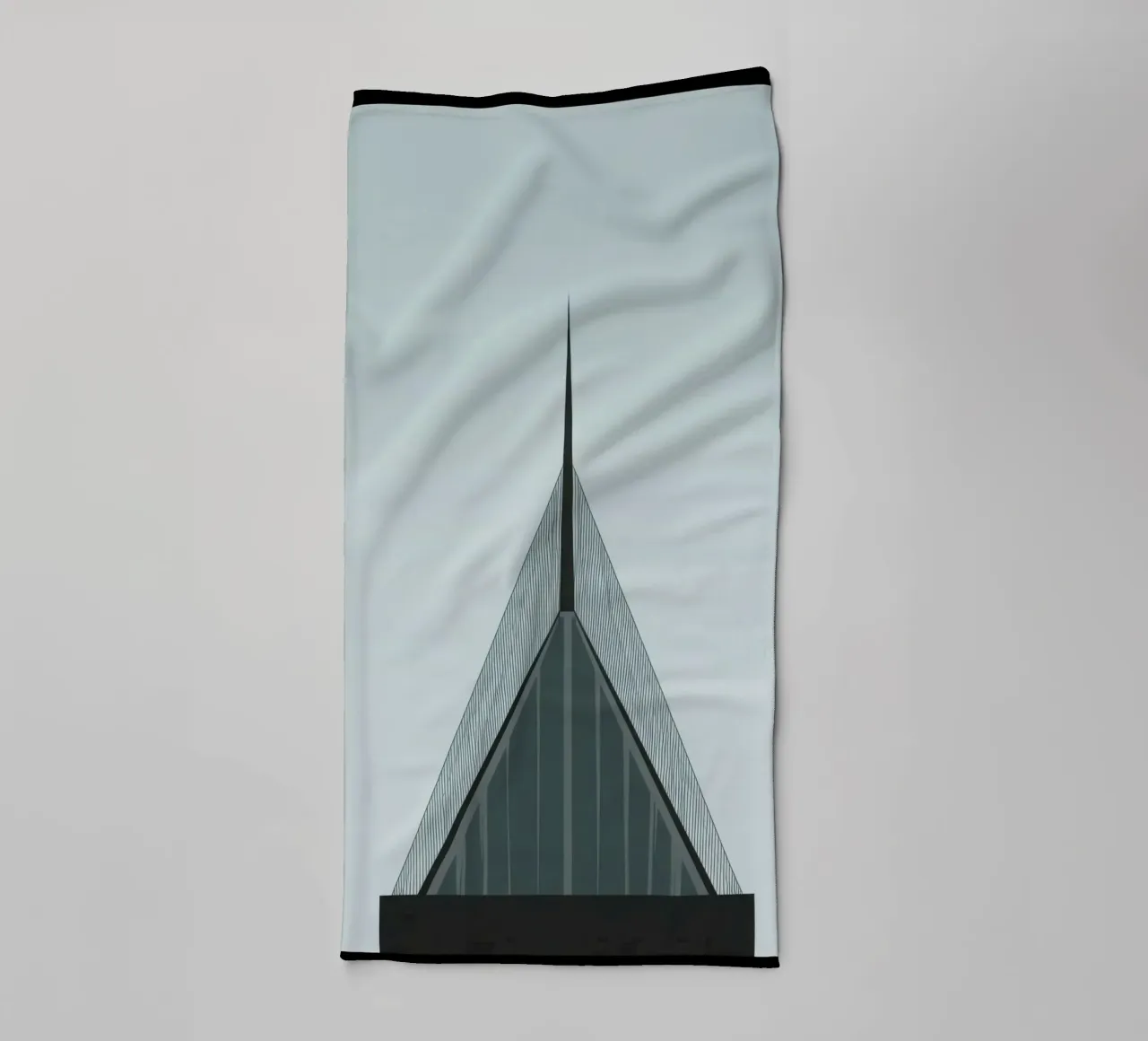 Oslo Vertical - The razor-sharp beauty of architecture towel by Affiches Minimalistes
