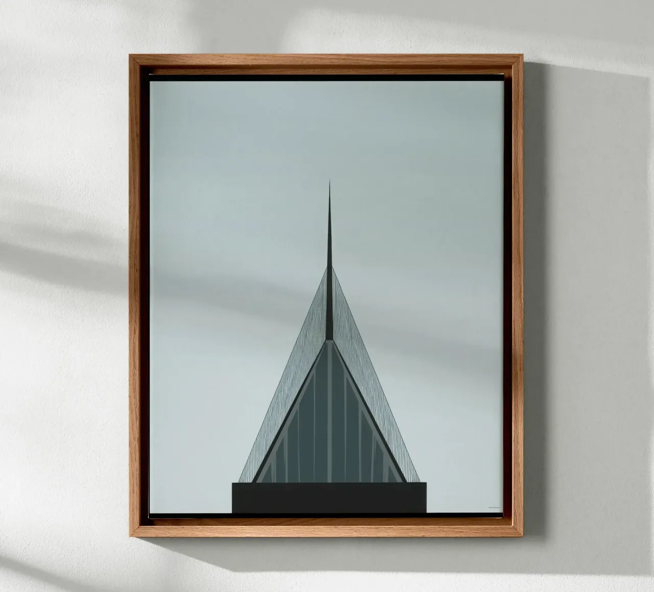 Oslo Vertical - The razor-sharp beauty of architecture canvas by Affiches Minimalistes