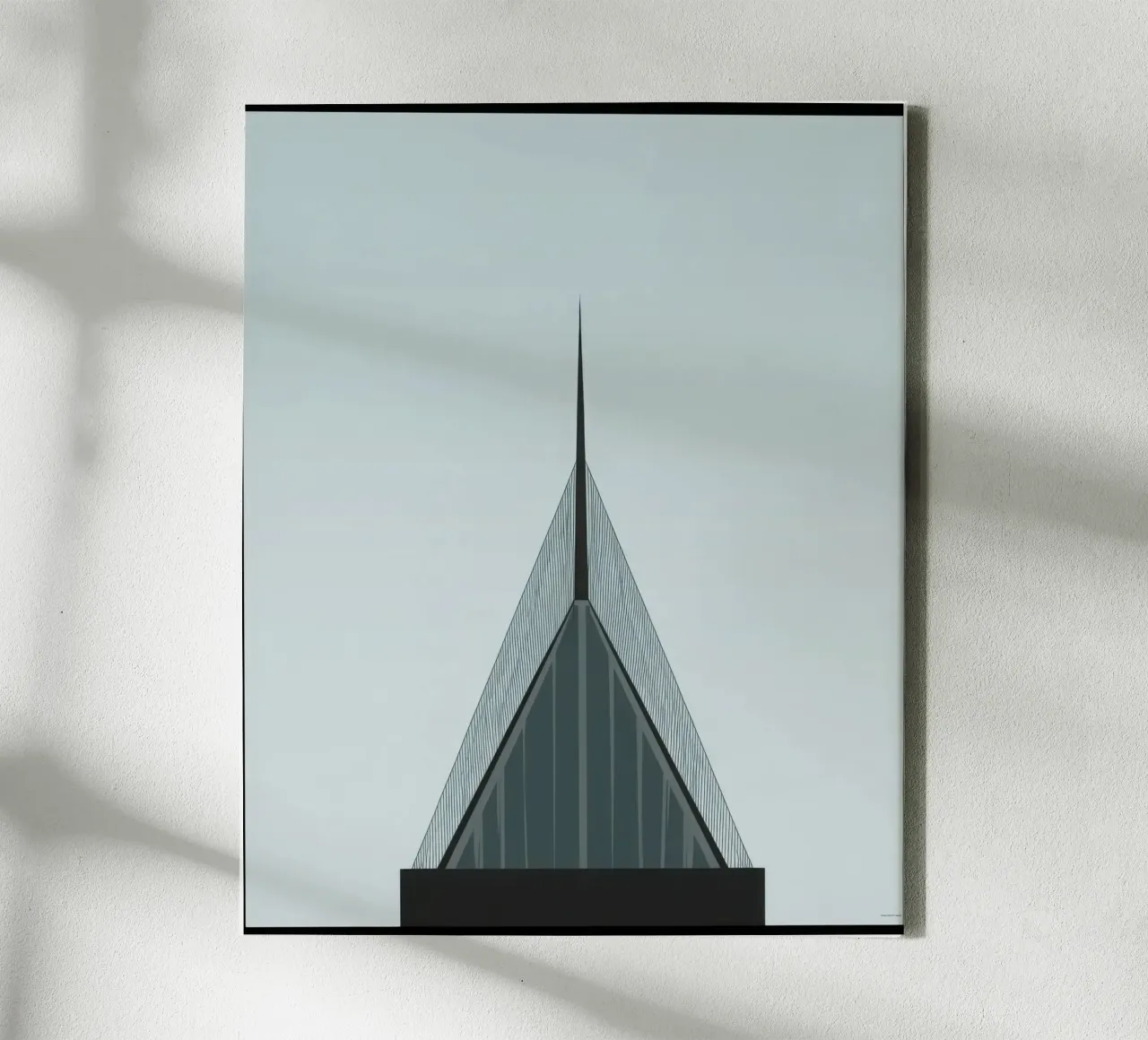 Oslo Vertical - The razor-sharp beauty of architecture canvas by Affiches Minimalistes