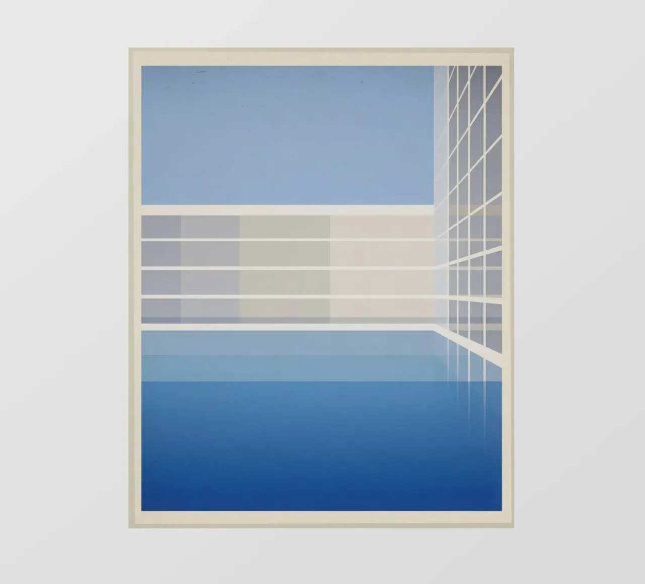 Copenhagen Piscine - Silenzio grafico e luce del nord pellicola backlit da Affiches Minimalistes
