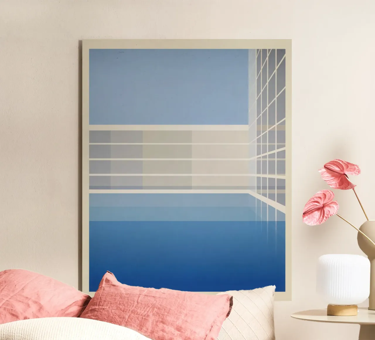 Copenhagen Piscine - Silenzio grafico e luce del nord alluminio dibond da Affiches Minimalistes