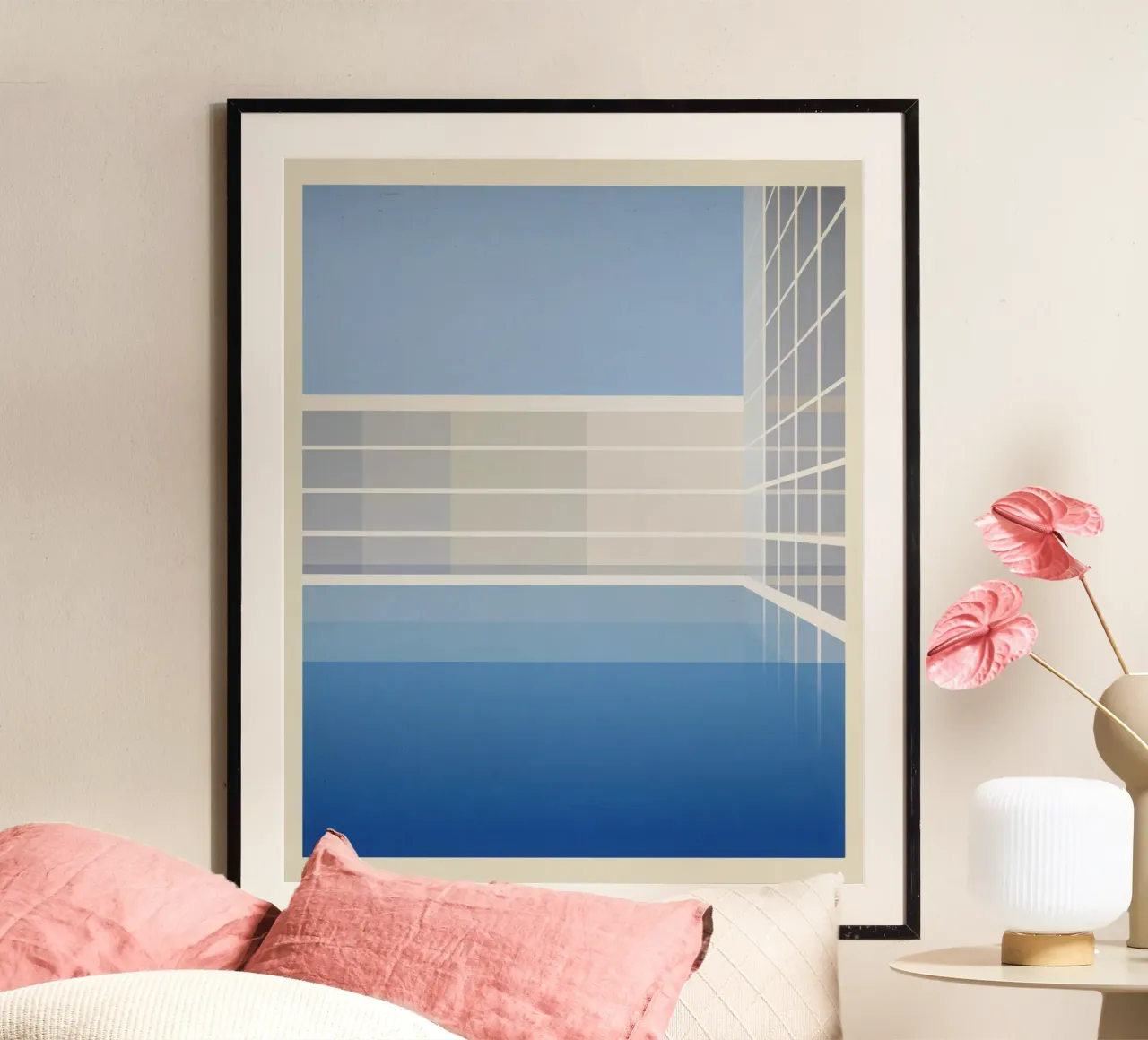 Copenhagen Piscine - Silenzio grafico e luce del nord carta hahnemühle da Affiches Minimalistes