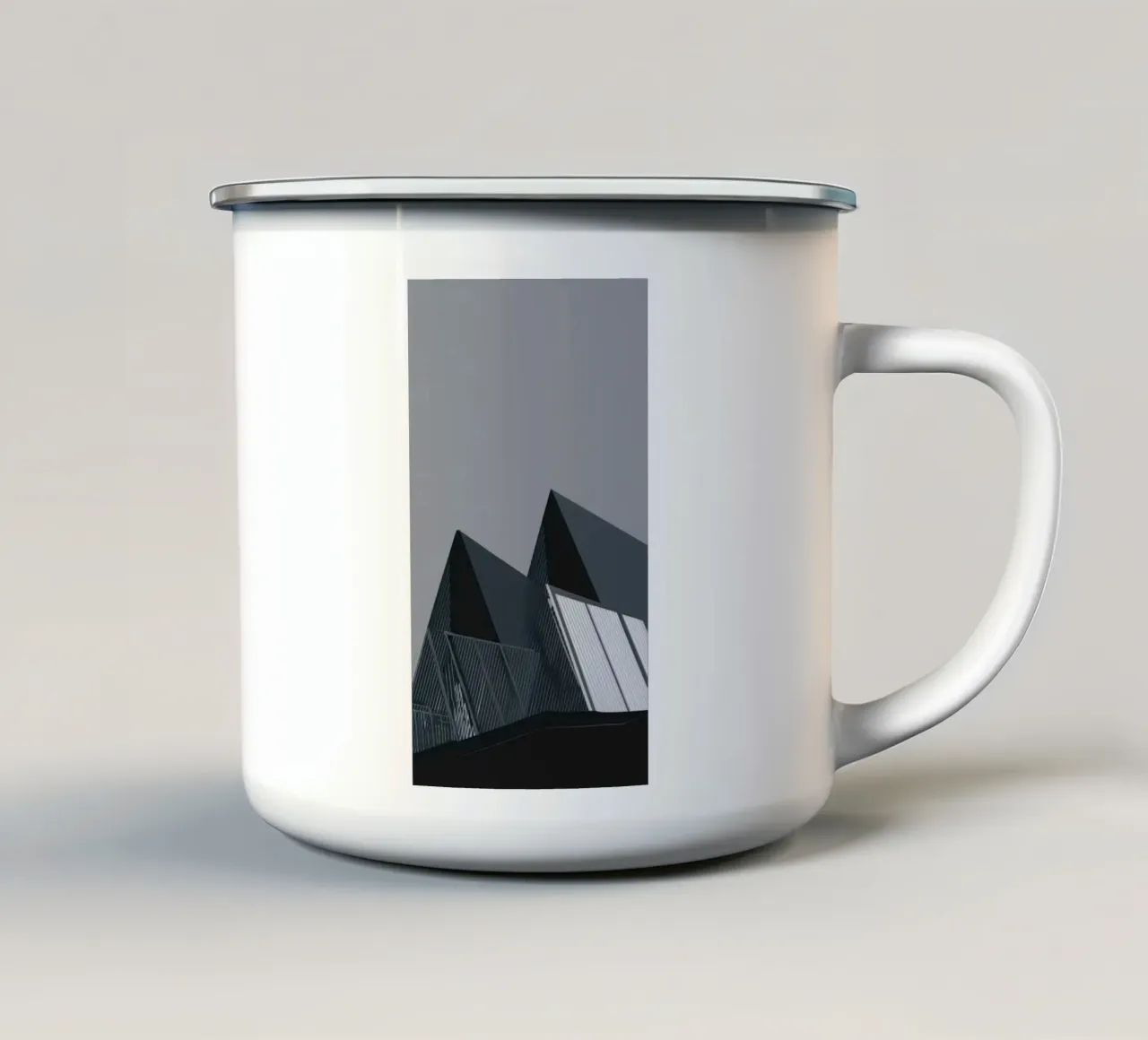 Reykjavik Oblique - Angoli freddi e luce cruda tazza in smalto da Minimalistic
