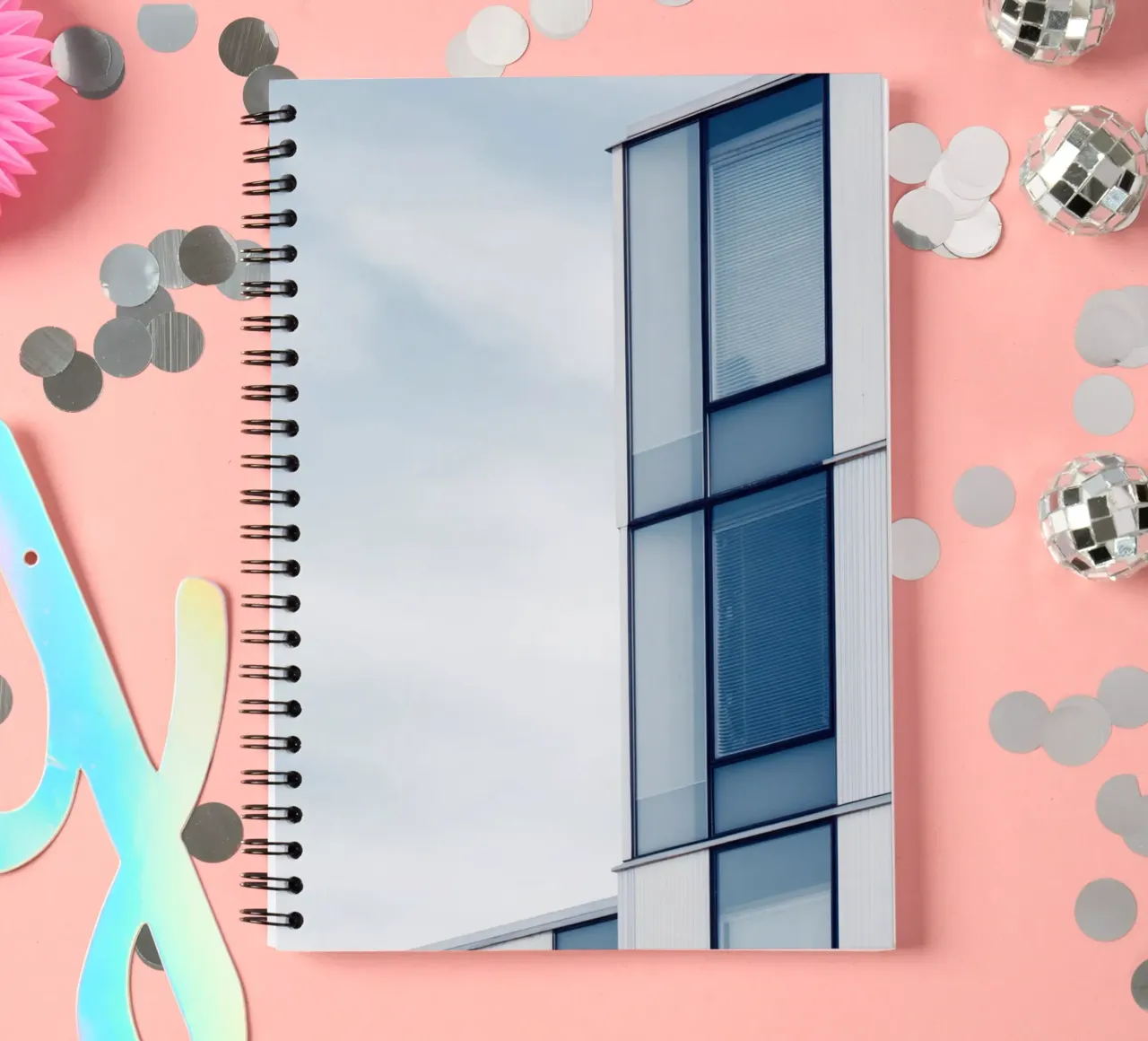 Helsinki Modulée - Soft light on Nordic modernity spiral notebook by Affiches Minimalistes