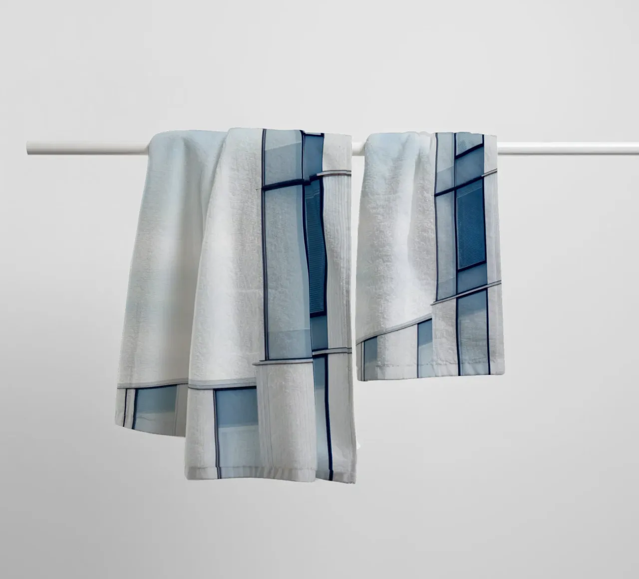 Helsinki Modulée - Luce soffusa sulla modernità nordica asciugamano da bagno da Affiches Minimalistes