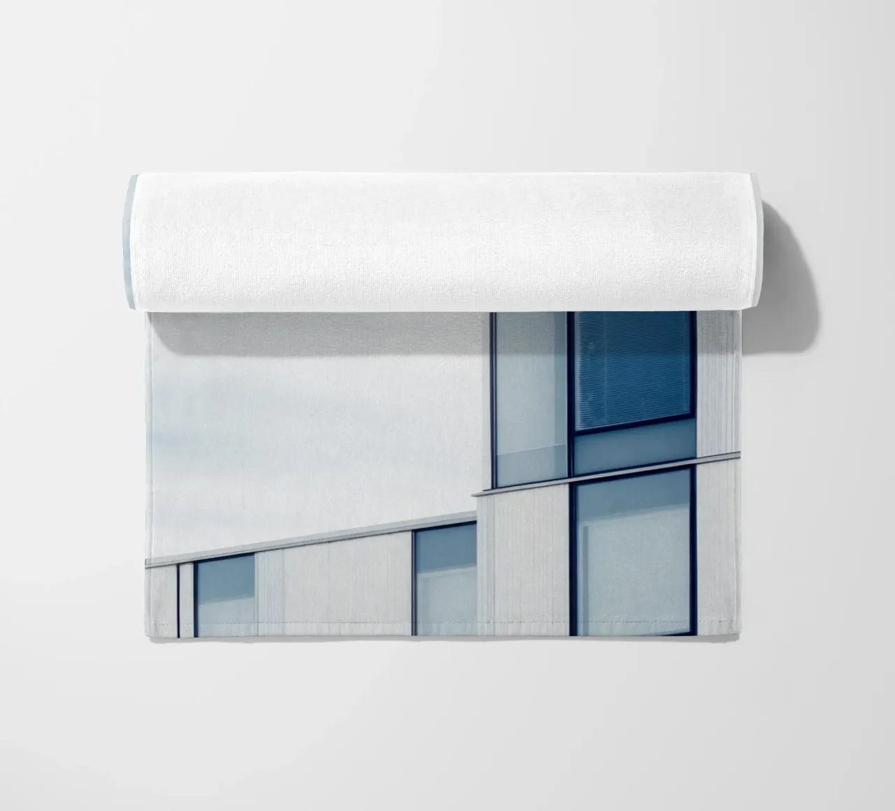 Helsinki Modulée - Soft light on Nordic modernity beach towel by Minimalistic