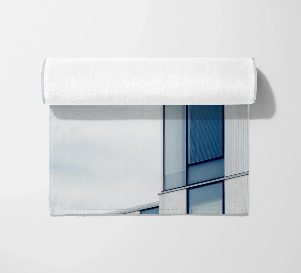 Helsinki Modulée - Soft light on Nordic modernity beach towel by Minimalistic