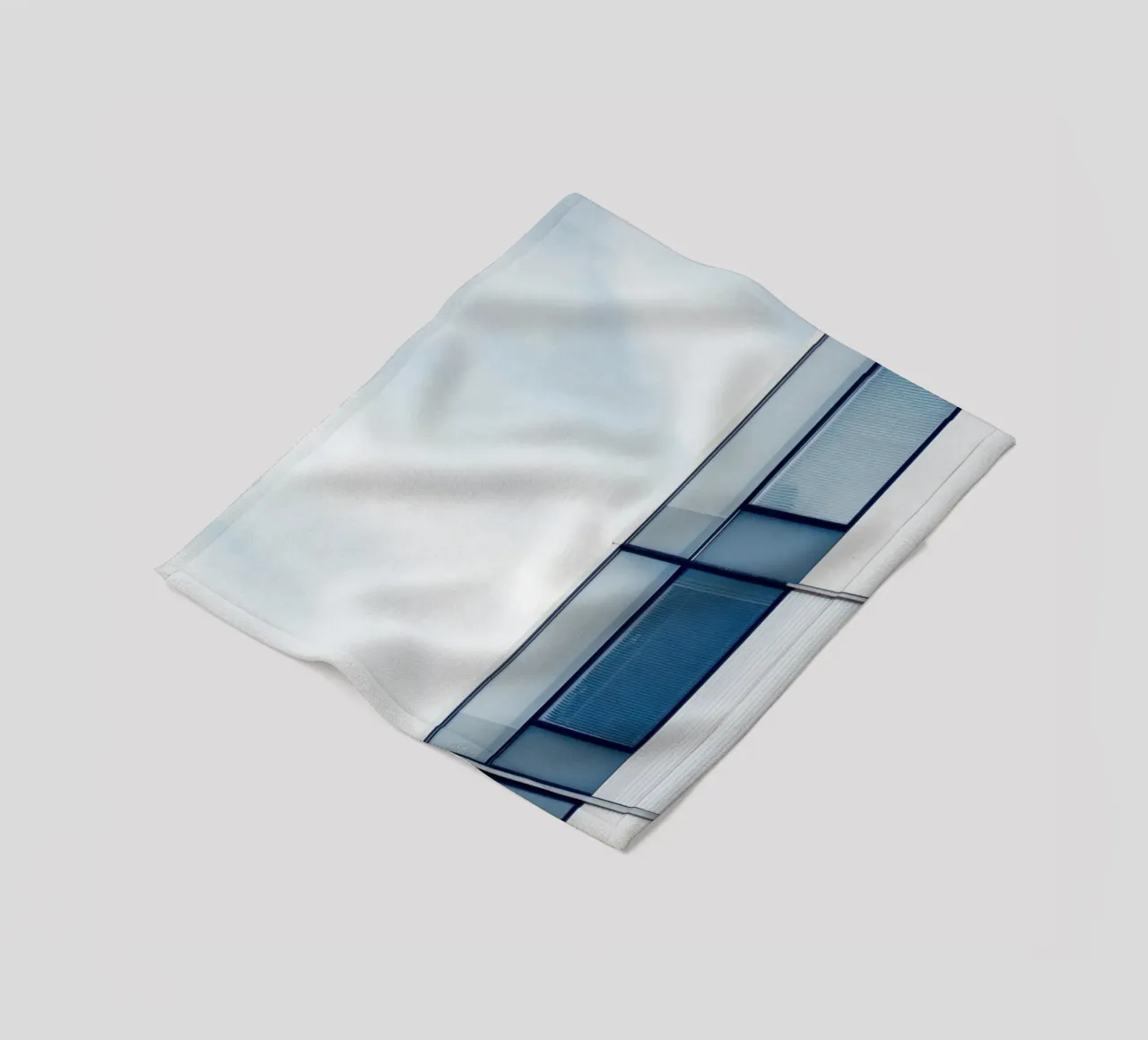 Helsinki Modulée - Soft light on Nordic modernity fleece blanket by Affiches Minimalistes