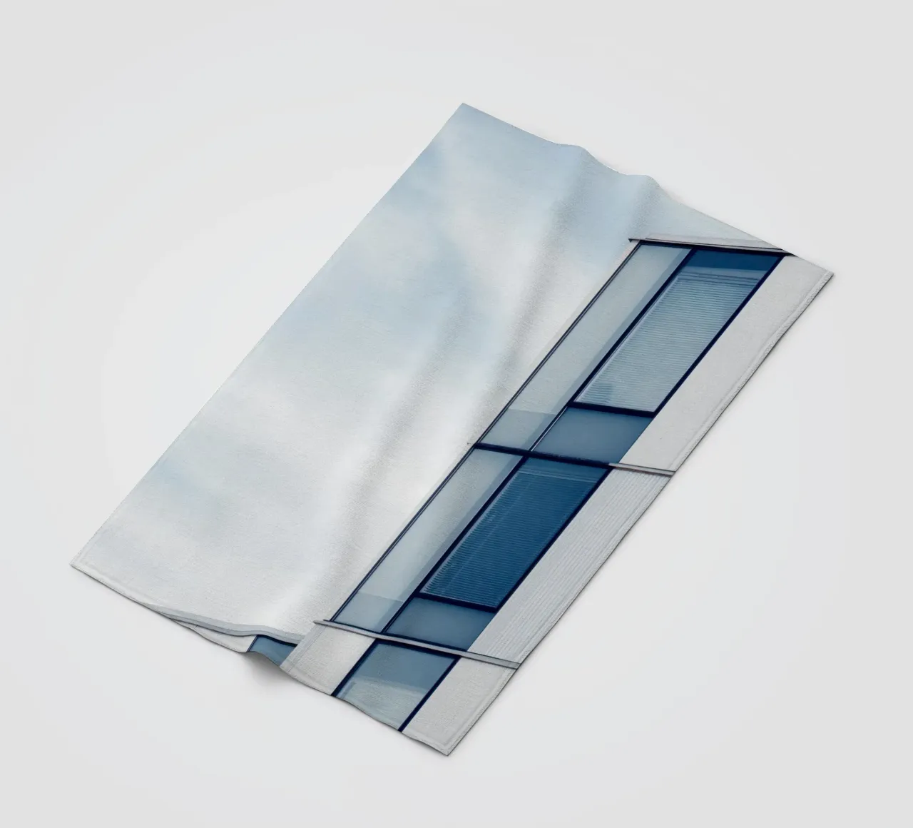 Helsinki Modulée - Soft light on Nordic modernity fleece blanket by Affiches Minimalistes