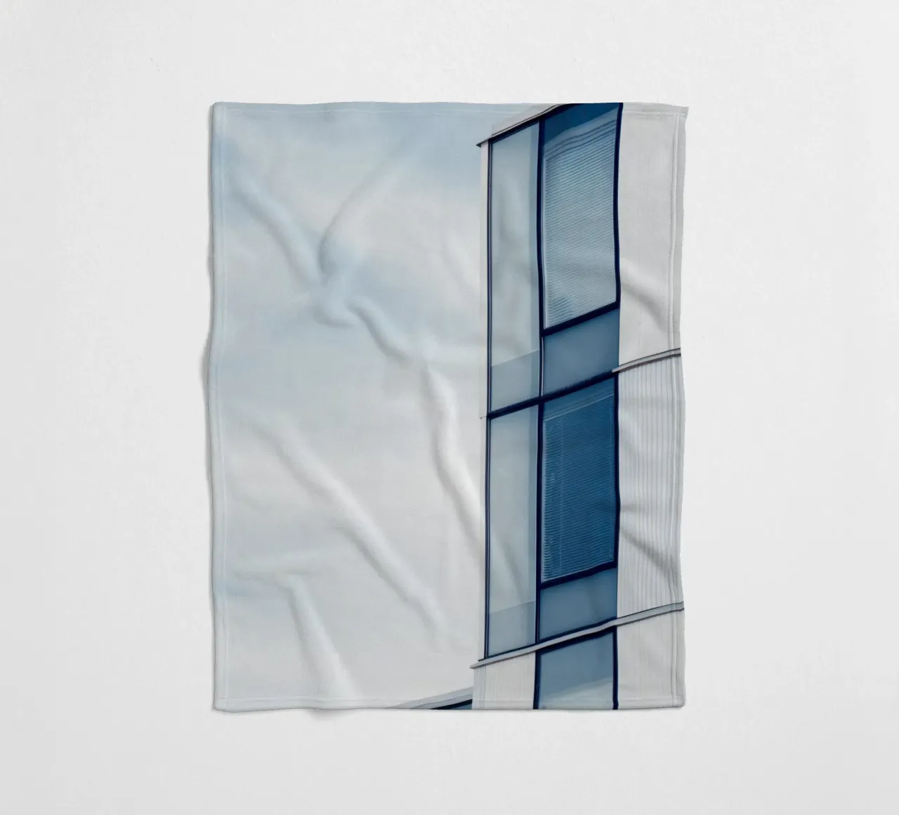 Helsinki Modulée - Soft light on Nordic modernity fleece blanket by Affiches Minimalistes