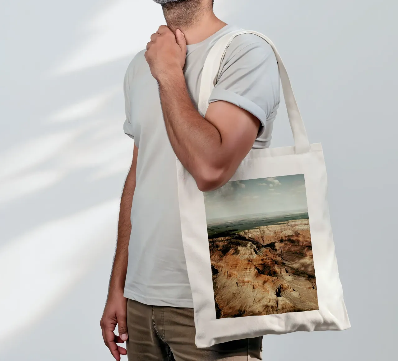Cloud Patterns On The Grand Canyon borsa in juta da Sebastian Hilgetag