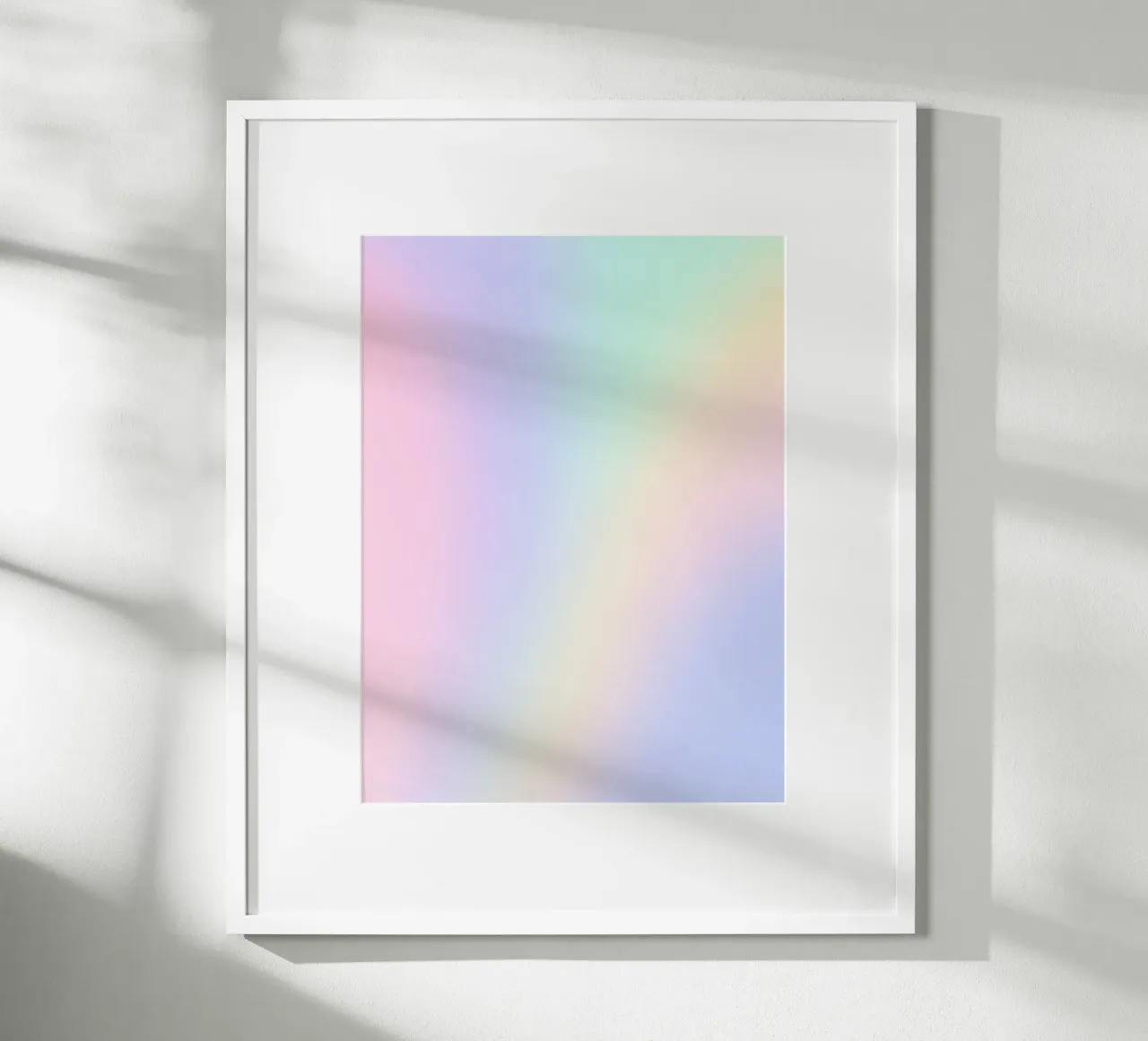 Stampa dell'aura, arte murale dell'energia, stampa arcobaleno poster con telaio in legno da Dreamscape