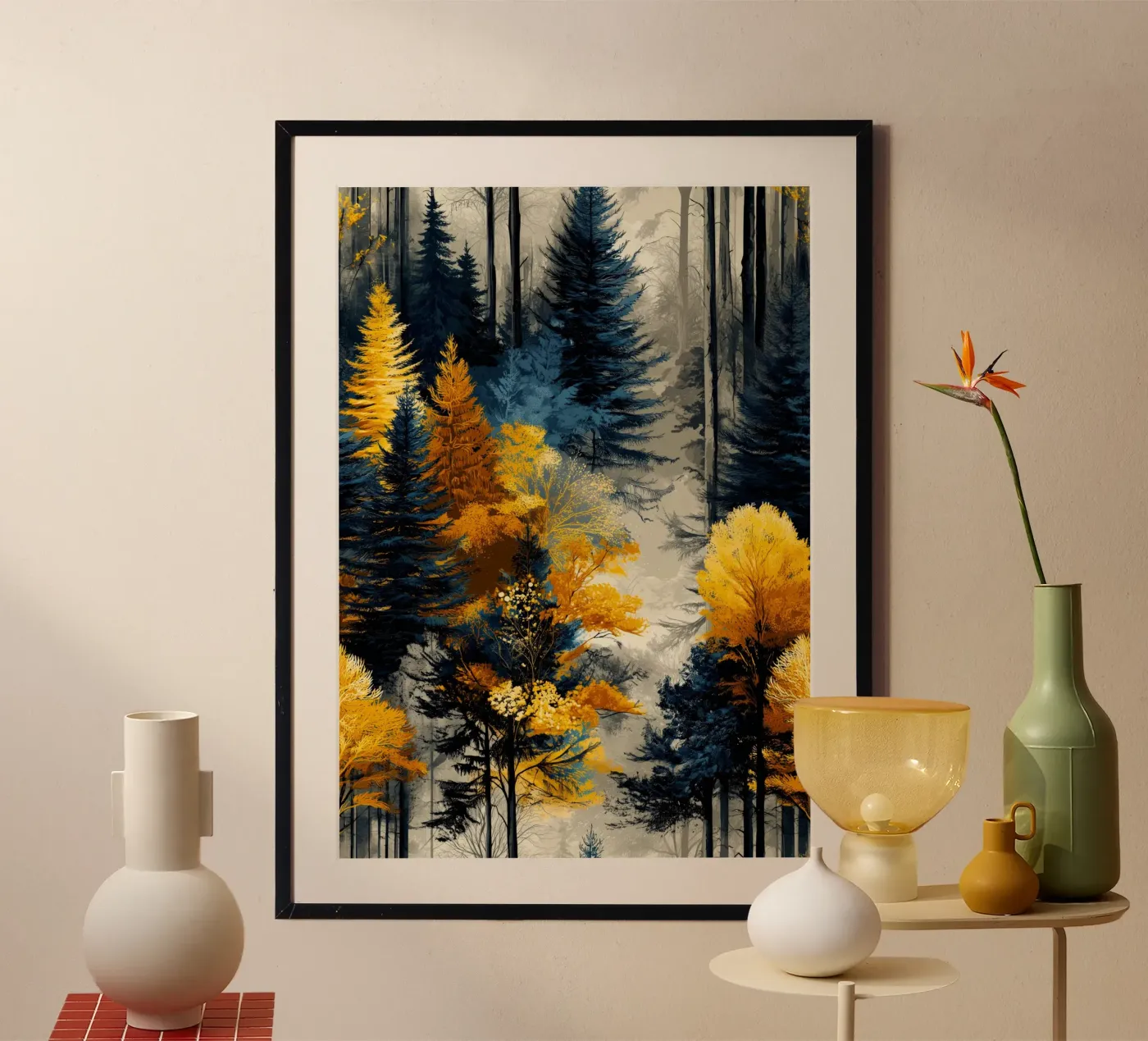 Evergreen forest poster by Justyna Jaszke JBJart