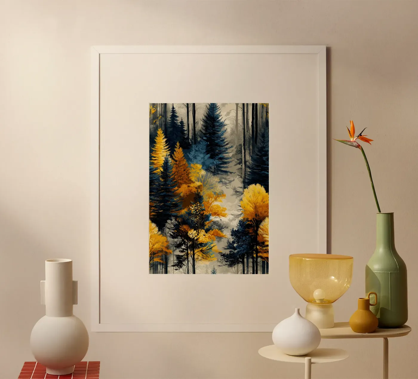 Evergreen forest poster by Justyna Jaszke JBJart