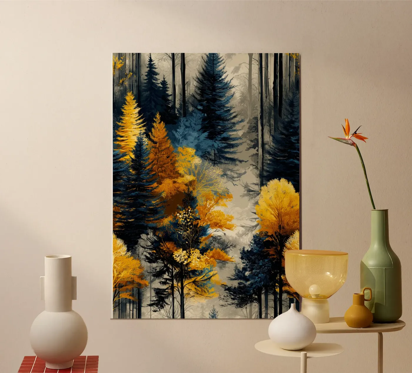 Evergreen forest poster by Justyna Jaszke JBJart