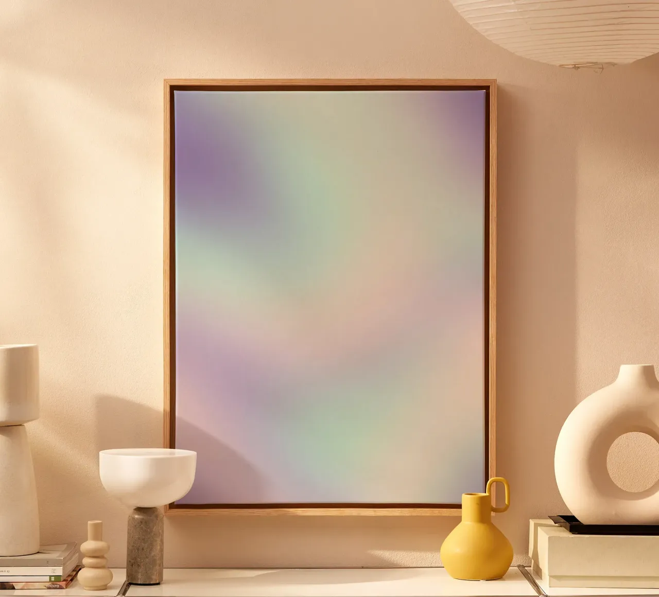 Aura Print, Verloop Poster, Pastel Print, Aura Muurkunst canvas met Baklijst van Dreamscape