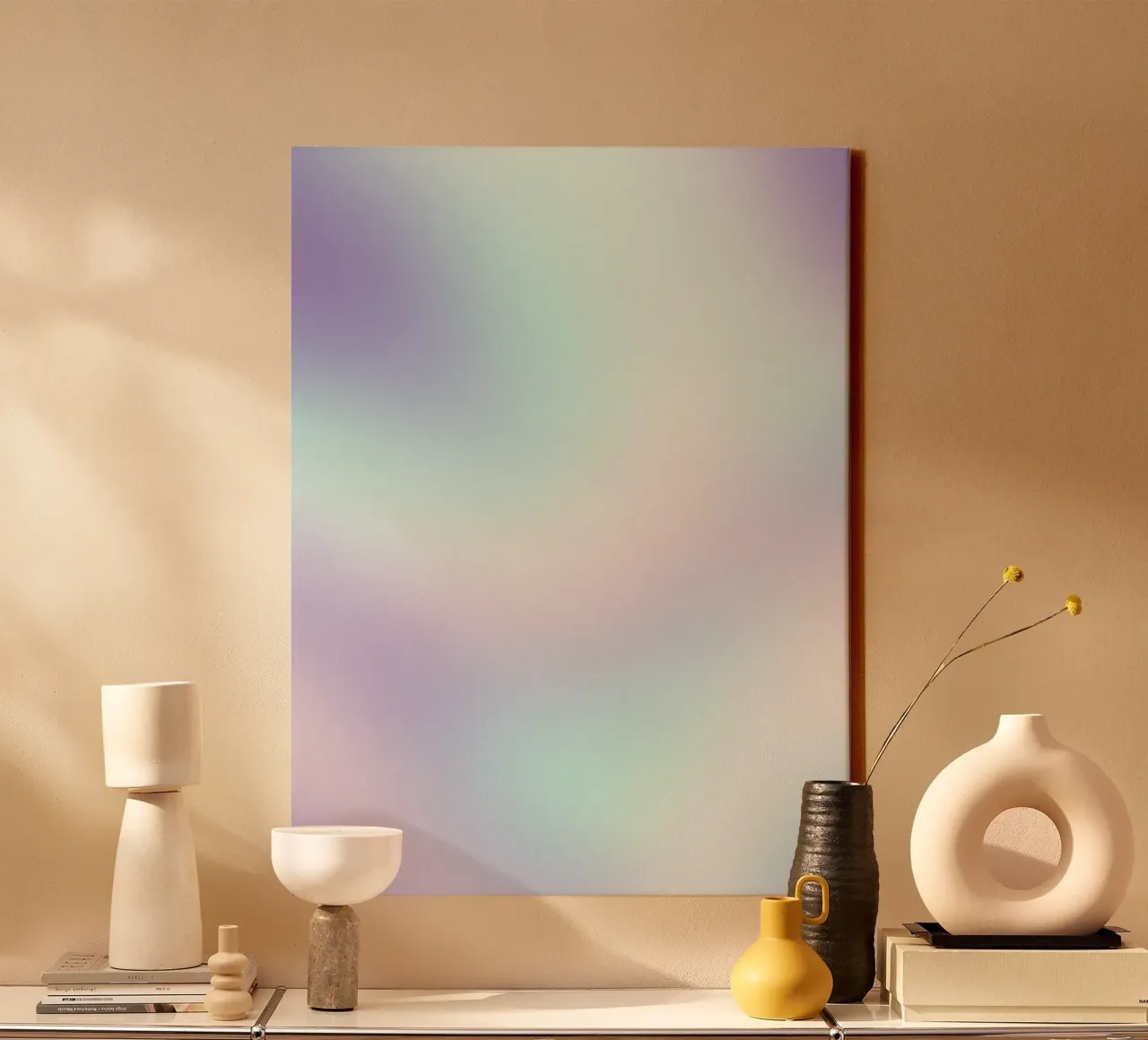 Aura Print, Verloop Poster, Pastel Print, Aura Muurkunst canvas met Baklijst van Dreamscape