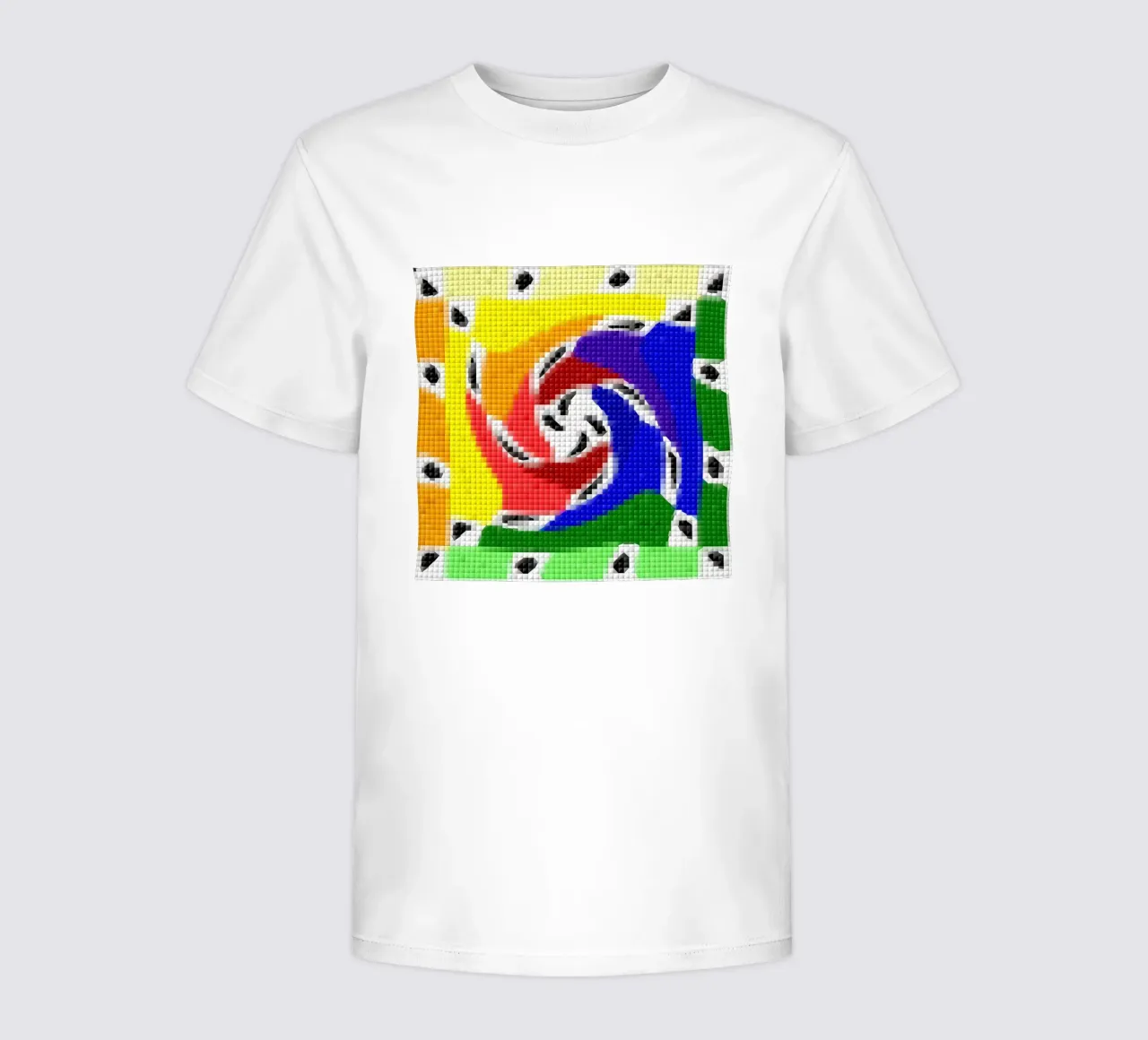 Spirale in colori vivaci - mosaico di pietre squadrate t-shirt bambini da Gürsel Yesil Digital Art